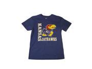 Kansas Jayhawks Colosseum Youth Blue Short Sleeve Crew Neck T Shirt L