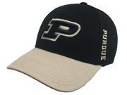 Purdue Boilermakers TOW Black Beige Booster Plus Performance Flexfit Hat Cap