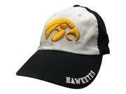 Iowa Hawkeyes Captivating Headgear White Black Adjustable Slouch Hat Cap