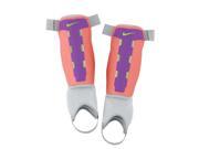 Nike YOUTH Charge Purple Neon Yellow Neon Coral Soccer Shin Guards S