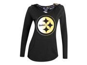 Pittsburgh Steelers Concepts Sport Women s Black Long Sleeve Hooded T Shirt M