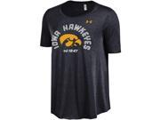 Iowa Hawkeyes Under Armour WOMEN Black HeatGear Loose Soft Comfy T Shirt S