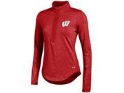 Wisconsin Badgers Under Armour WOMEN Lightweight Fitted 1 4 Zip Pullover M