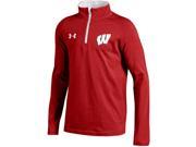 Wisconsin Badgers Under Armour YOUTH Red Lightweight Loose 1 4 Zip Pullover M