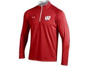 Wisconsin Badgers Under Armour Red Lightweight Loose Soft 1 4 Zip Pullover XL