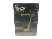 Nike Pro Combat Hyperstrong Black Neon Green Compression Shin Sleeve L