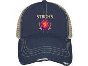 Stroh s Beer Pabst Brewing Company Retro Brand Vintage Mesh Adjustable Hat Cap