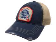 Pabst Blue Ribbon PBR Brewing Company Retro Brand Vintage Mesh Beer Adj Hat Cap
