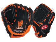 Rawlings YOUTH Black and Orange Savage Left Handed Baseball Glove Mitt