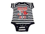 Boston Red Sox SAAG INFANT BABY Boys Navy Fan and Proud One Piece Outfit 18M
