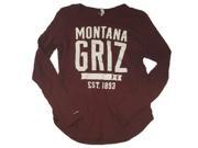 Montana Grizzlies Under Armour Heatgear WOMEN Semi Fitted Maroon LS T Shirt S