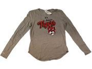 Auburn Tigers Under Armour Heatgear WOMENS Retro Logo Gray Loose LS T Shirt S