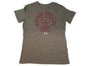 Montana Grizzlies Under Armour Heatgear WOMENS Gray Retro Logo SS T Shirt S
