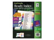 EcoFriendly Table of Content Dividers 1 31 Multicolor Tabs 11 x 8 1 2 1 Set