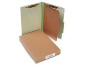 Pressboard 25 Pt. Classification Folders Legal 4 Section Leaf Green 10 Box