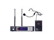 Galaxy Audio CTSR 85HS Wireless Microphone Headset System CODE L 655 679MHz Includes CTSR Receiver MBP85 Bodypack Transmitter HS U3BK Headset Rack Ears