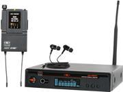 Galaxy Audio AS 1800 B3 554 570 MHz Wireless In ear Monitor System with Transmitter Beltpack Receiver and Earbuds B3 Band