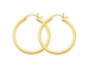 14k 2mm Square Tube Hoop Earrings 14k 2mm Square Tube Hoop Earrings
