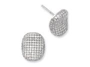 Sterling Silver Cz Brilliant Embers Polished Post Earrings