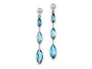 14k Wg Blue Topaz Post Earrings 14k Wg Blue Topaz Post Earrings