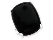 Sterling Silver Rectangle Black Onyx Ring Size 9