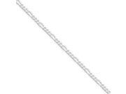 Sterling Silver 2.25mm Figaro Chain Size 8