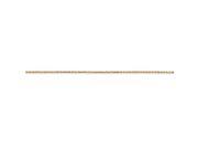 14k 1.2mm Solid D C Machine Made With Lobster Rope Chain Size 9