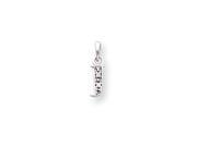 14k White Gold Polished .01ct Diamond Initial J Charm 14k White Gold Polished .01ct Diamond Initial J Charm
