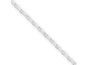 Sterling Silver 1.5mm Beveled Oval Cable Chain Size 7