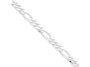 Sterling Silver 9mm Figaro Chain Size 8