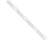 Sterling Silver 7.75mm Figaro Chain Size 8