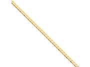 14k 2.2mm Beveled Curb Chain Size 8
