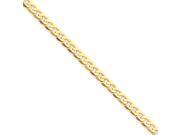 14k 2.4mm Beveled Curb Chain Size 8