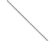 Sterling Silver 1.75mm Diamond Cut Rope Chain Size 9
