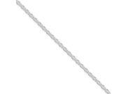 Sterling Silver 2.25mm Cable Chain Size 8