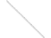 Sterling Silver Polished With 1.5in Ext. Anklet