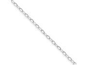 Sterling Silver 3mm Half Round Wire Curb Chain Size 18