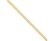 14k 4.3mm Semi Solid Curb Link Chain Size 7