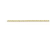 14k 2.5mm D C Rope With Lobster Clasp Chain Size 7