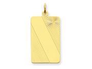 14k Patterned .013 Gauge Engravable Dog Tag Disc Charm 14k Patterned .013 Gauge Engravable Dog Tag Disc Charm