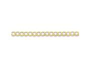 10k 6.0mm Semi Solid Curb Link Chain Size 7