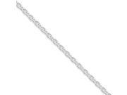 Sterling Silver 3.5mm Cable Chain Size 8