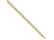 7.25in Gold Plated Double Row Cz Tennis Bracelet