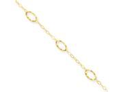 14k Oval Shapes 9in With 1in Ext Anklet