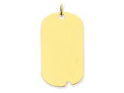 14k Plain .027 Gauge Engravable Dog Tag Disc Charm 14k Plain .027 Gauge Engravable Dog Tag Disc Charm