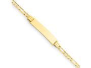 14k 6 Figaro Link Child Id Bracelet