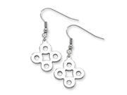 Stainless Steel Polished Connected Circles Dangle Earrings Stainless Steel Polished Connected Circles Dangle Earrings