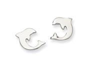 Stainless Steel Polished Dolphin Post Earrings