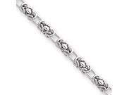 20in Rhodium Plated Byzantine Necklace