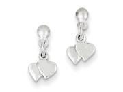 Sterling Silver Dangling Hearts Earrings Sterling Silver Dangling Hearts Earrings